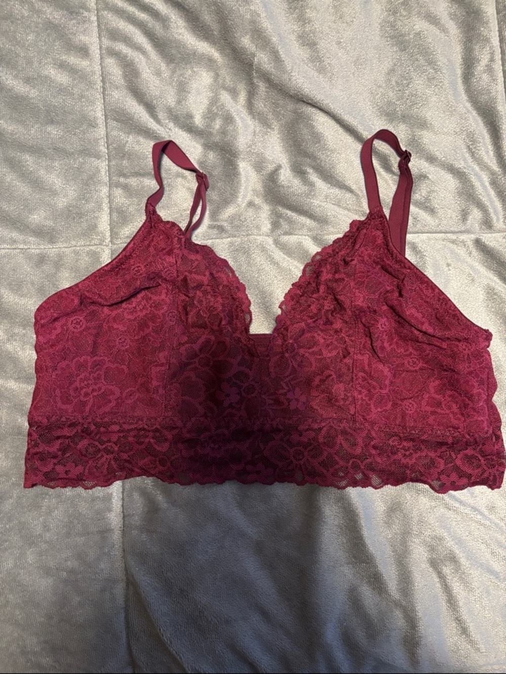 Victoria’s Secret Lace Bralette in Deep Berry XXL